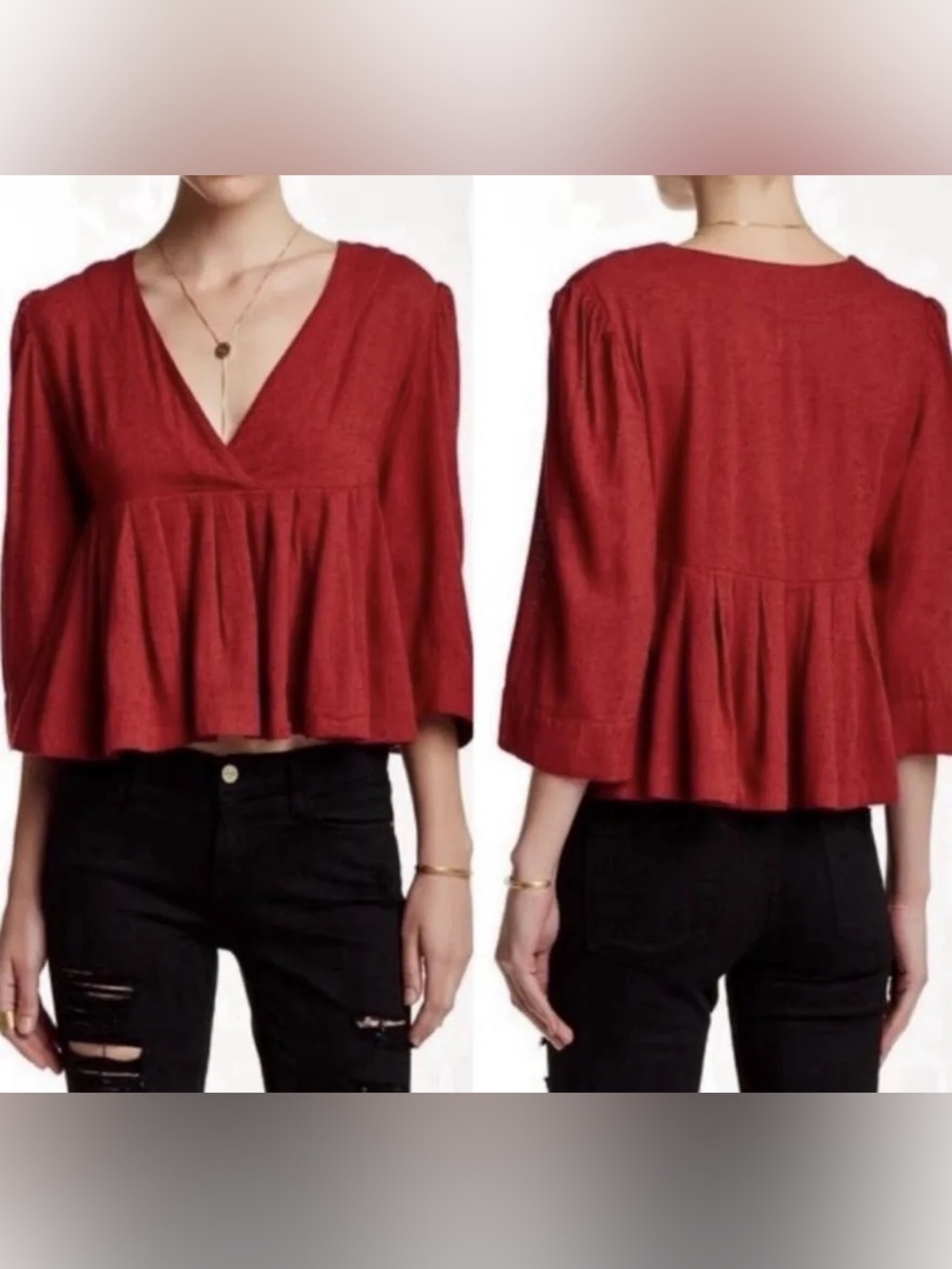 Free People Pleats on Me Top